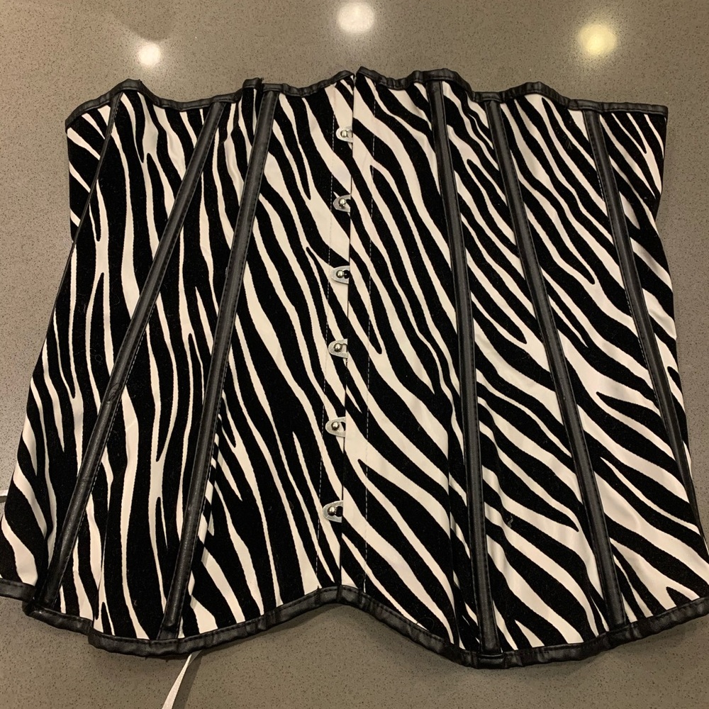 Zebra print corset